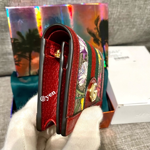 Gucci multicolor floral Ophidia logo wallet - Picture 7 of 12